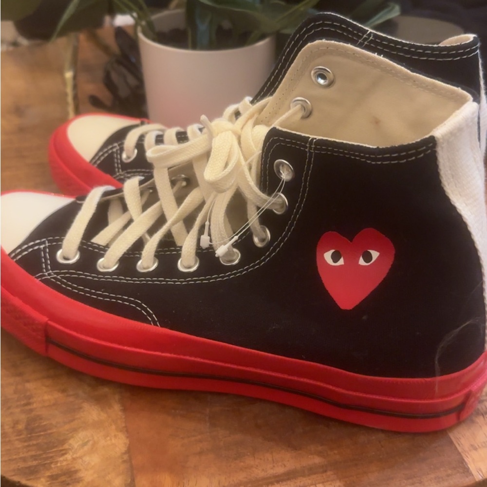 Comme des Garcons PLAY Black and Red Sneakers